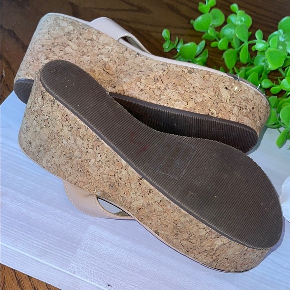Beige Wedge Sandals - Picture 5 of 6